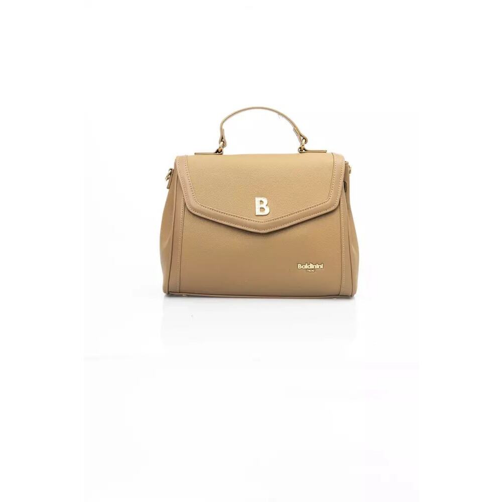 Baldinini Trend Beige Shoulder Bag with Golden Accents/One Size/Beige